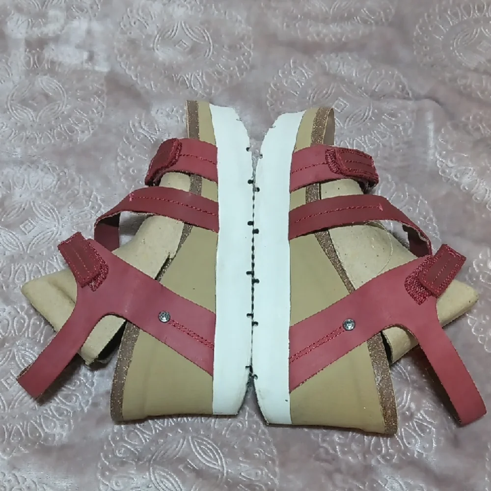 OTBT Burgundy Strappy Sandals - Picture 6 of 9